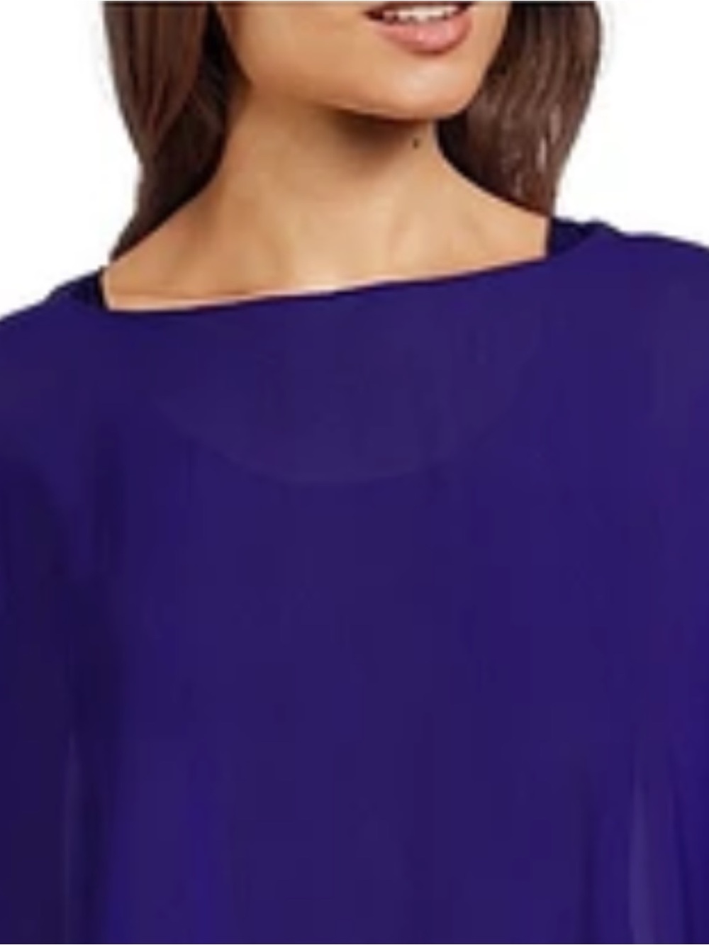 Eileen Fisher Women's Boat Neck Blouse in Deep Purple, Large